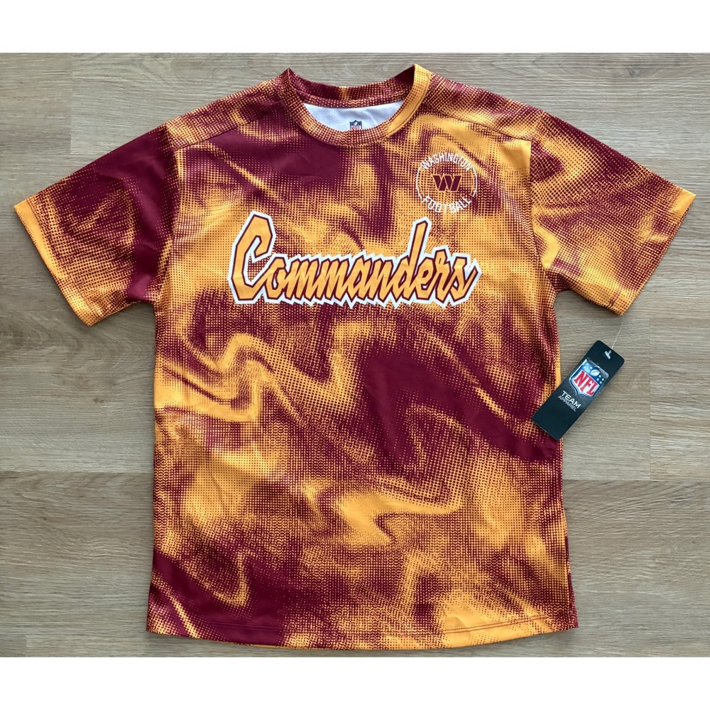NWT Youth NFL Apparel Washington Commanders Tee - Medium (10/12) - Burgundy/Gold